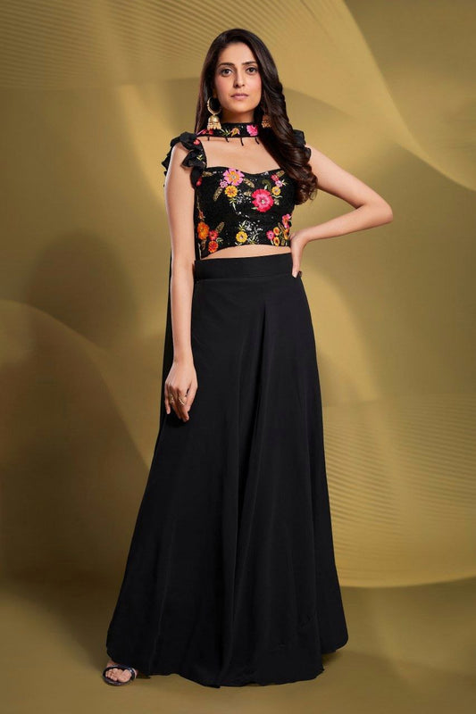 Slay every celebration in this fully stitched Georgette Lehenga set - 13201